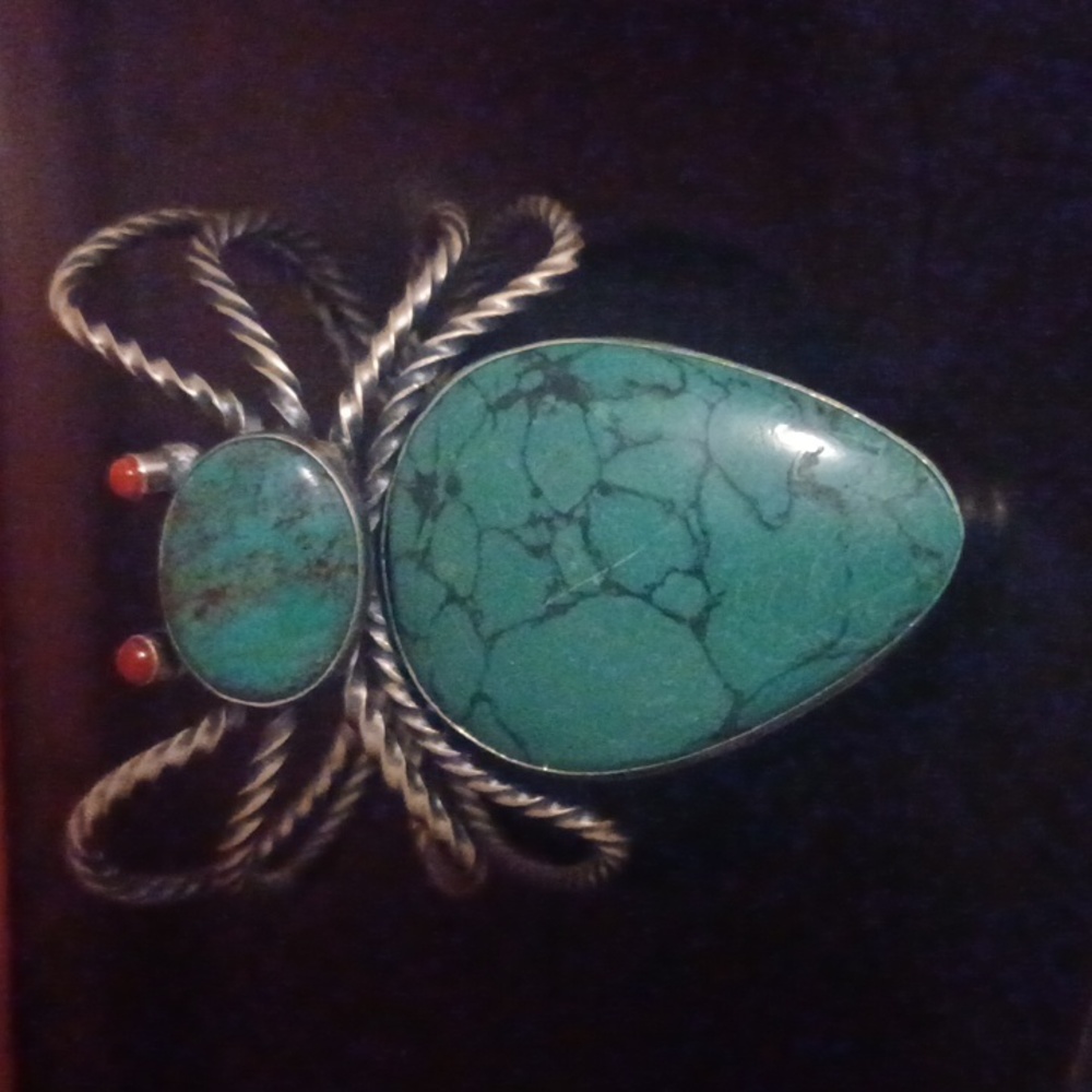 Black widow turquoise bracelet